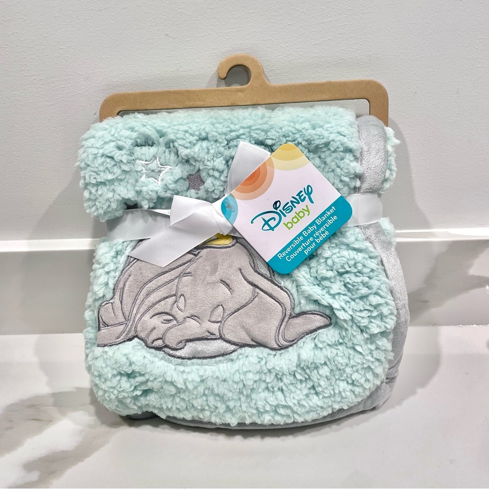 NEW Disney Dumbo Reversible Baby Blanket